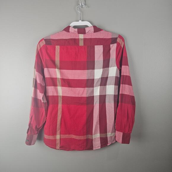 Burberry Button Down Long Sleeve Women's Top Size XS Classic Design - Picture 2 of 7